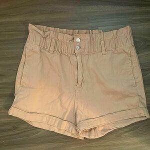 Charlotte Russe Cream tan High Waist paperback Shorts size L